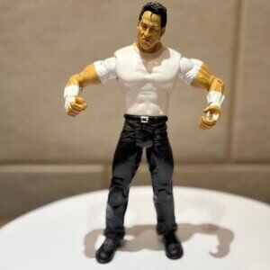 Vintage WWE 2003 Jakks Deuce Wrestler White Shirt Blue Pants Plastic Figure 7”